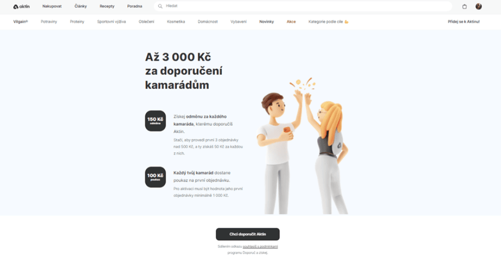 Odměna za doporučení e-shopu