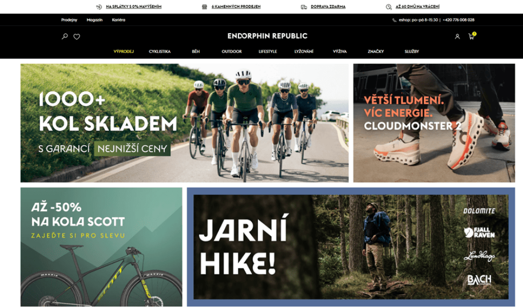 Titulní strana e-shopu